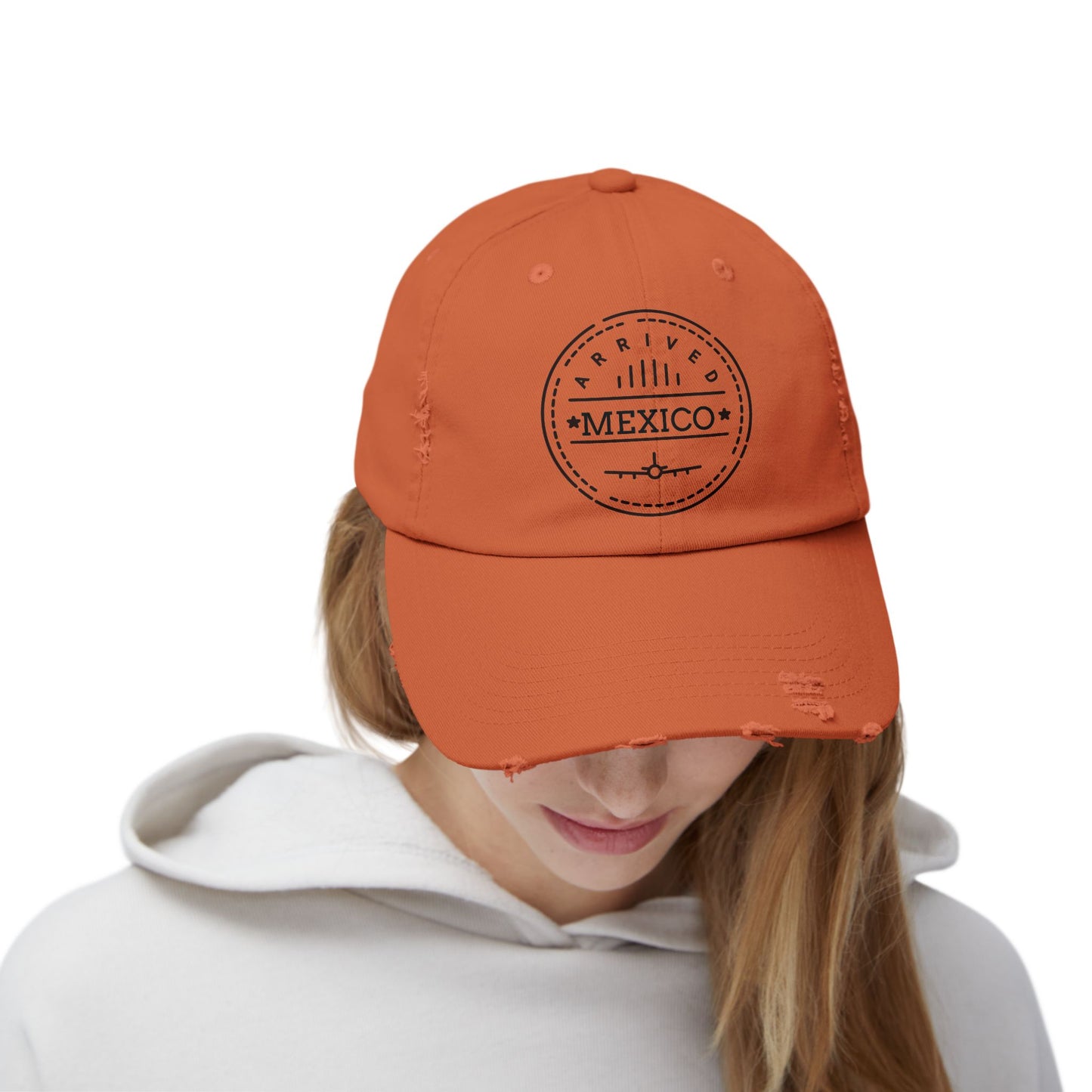 Distressed Cap with Mexico Design | Casual Hat, Travel Accessory, Gift for Travelers, Summer Fashion, Beachwear