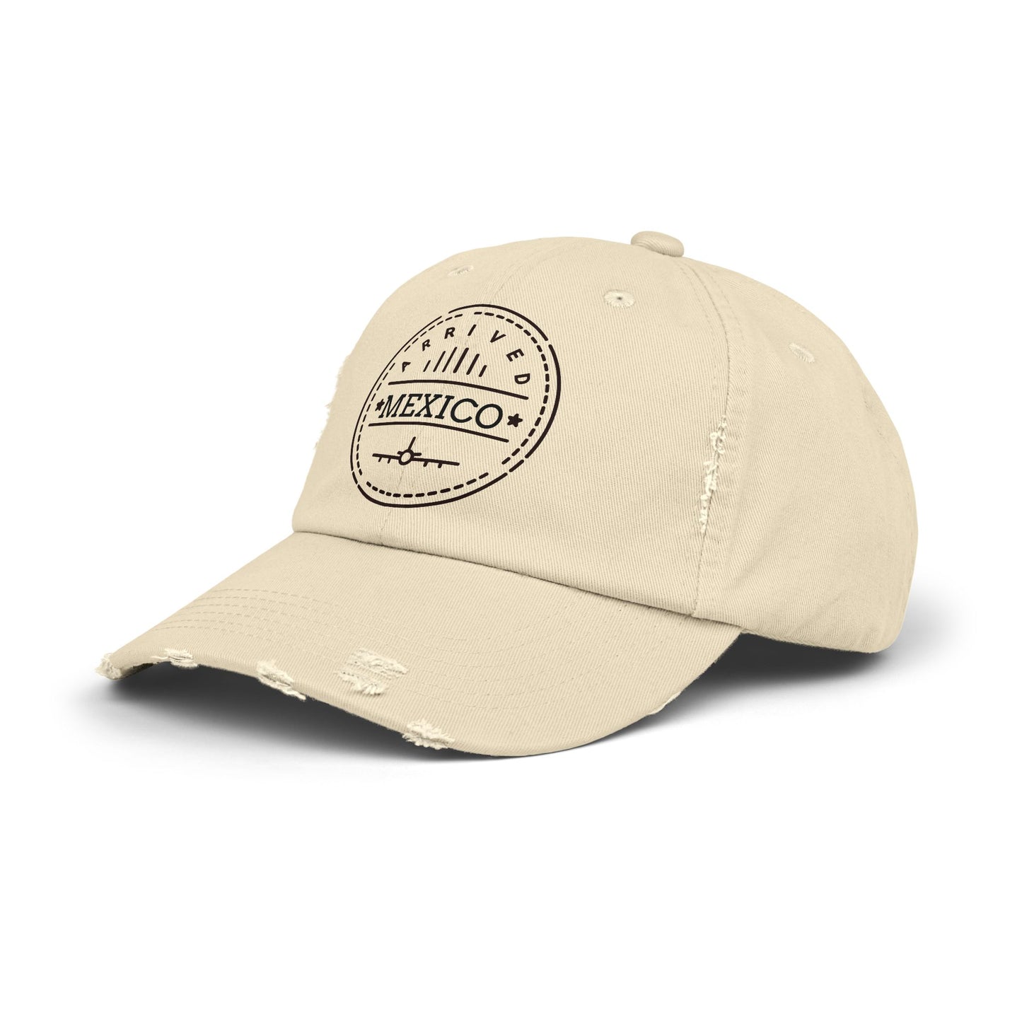 Distressed Cap with Mexico Design | Casual Hat, Travel Accessory, Gift for Travelers, Summer Fashion, Beachwear
