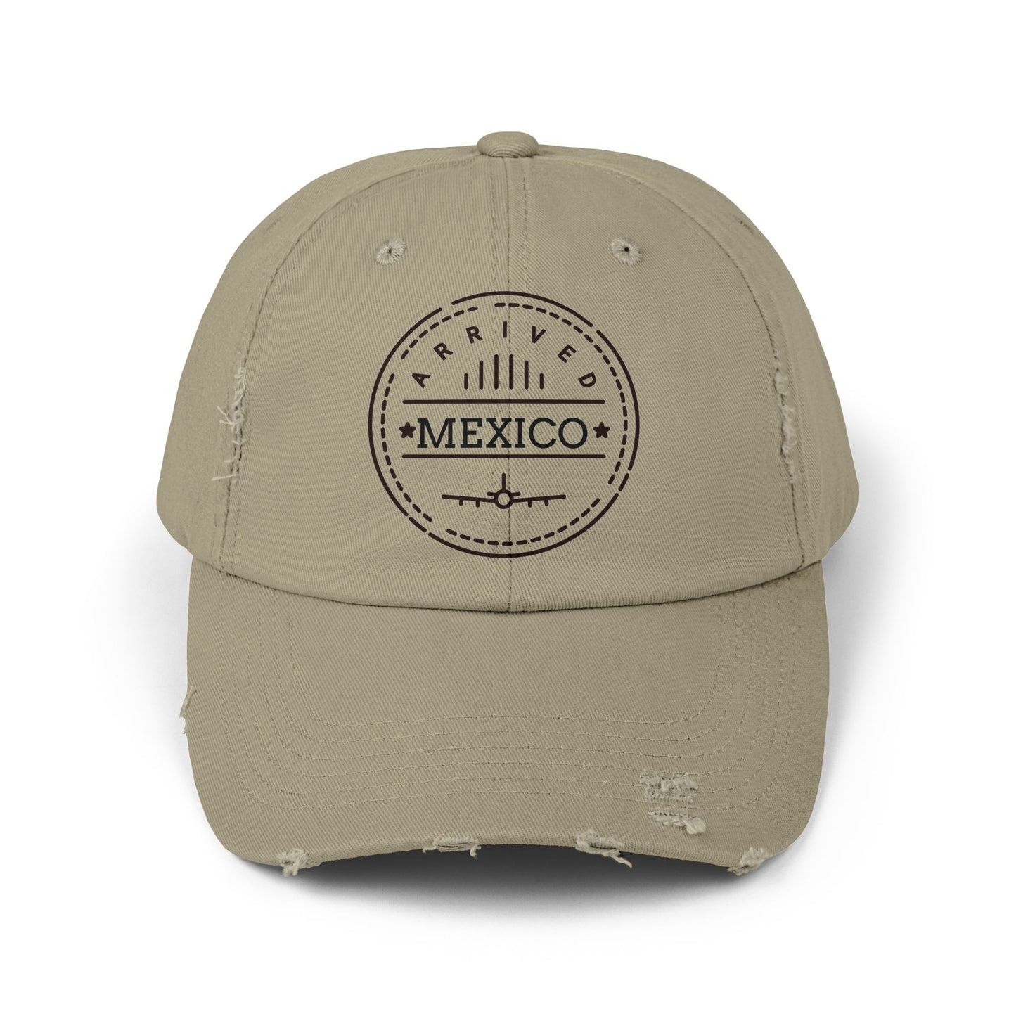Distressed Cap with Mexico Design | Casual Hat, Travel Accessory, Gift for Travelers, Summer Fashion, Beachwear