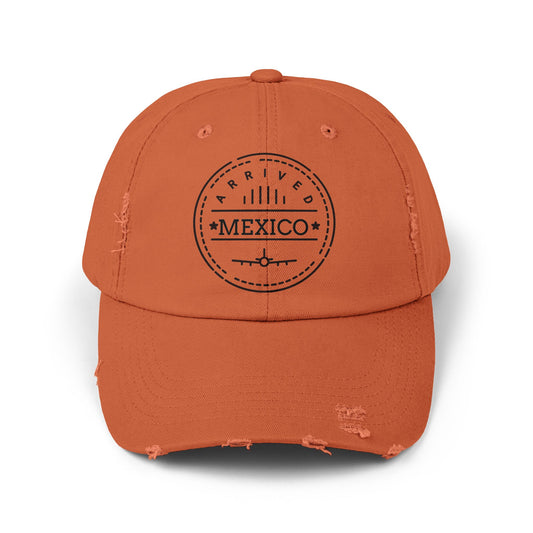 Distressed Cap with Mexico Design | Casual Hat, Travel Accessory, Gift for Travelers, Summer Fashion, Beachwear